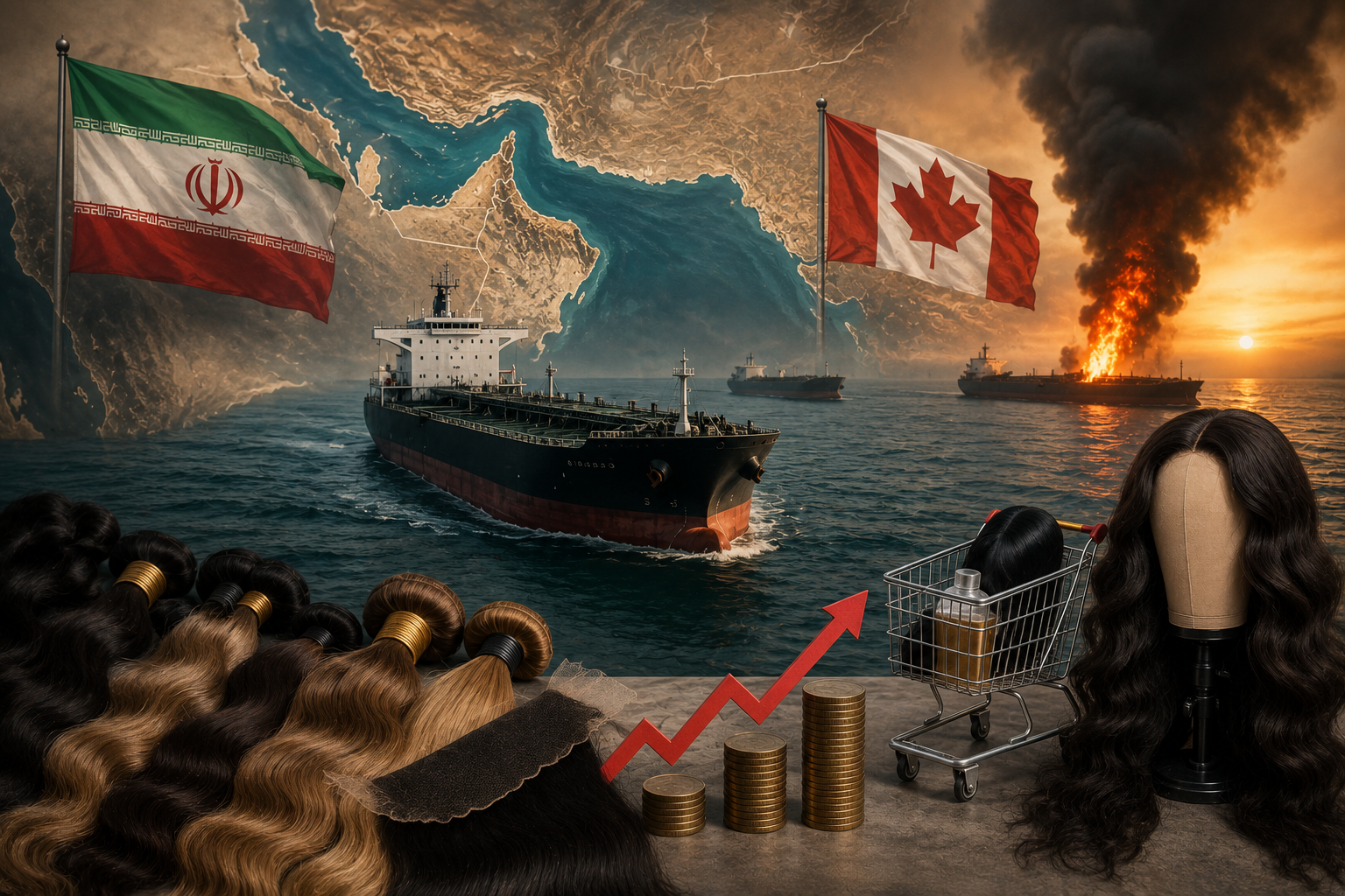 Comment la Crise du Détroit d’Ormuz et le Conflit avec l’Iran en 2026 Font Augmenter les Prix des Rallonges et Perruques — Et Pourquoi Mes Rallonges Protège Ses Clients