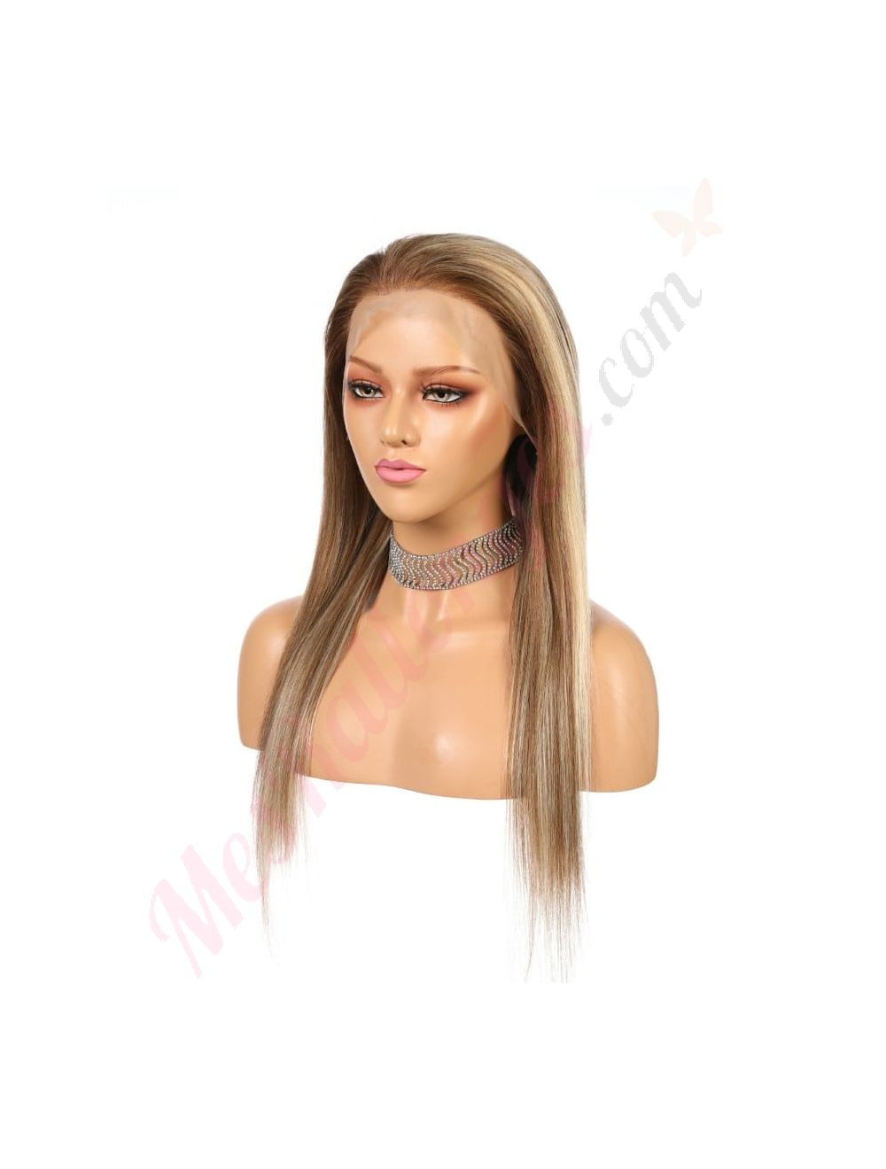 Perruque Longue Blonde Méchée CHARLETTE F27613 - 60 Cm, Synthétique Bouclée - Neuve Avec étiquette