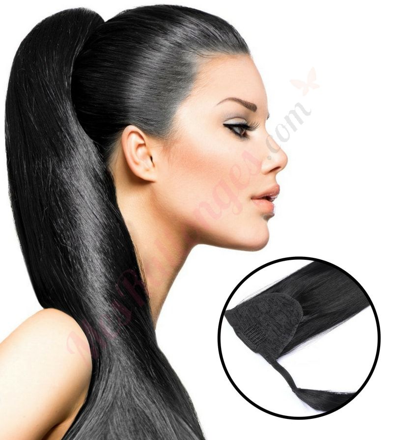 Noir Foncé #1 Ponytail Cheveux Naturels
