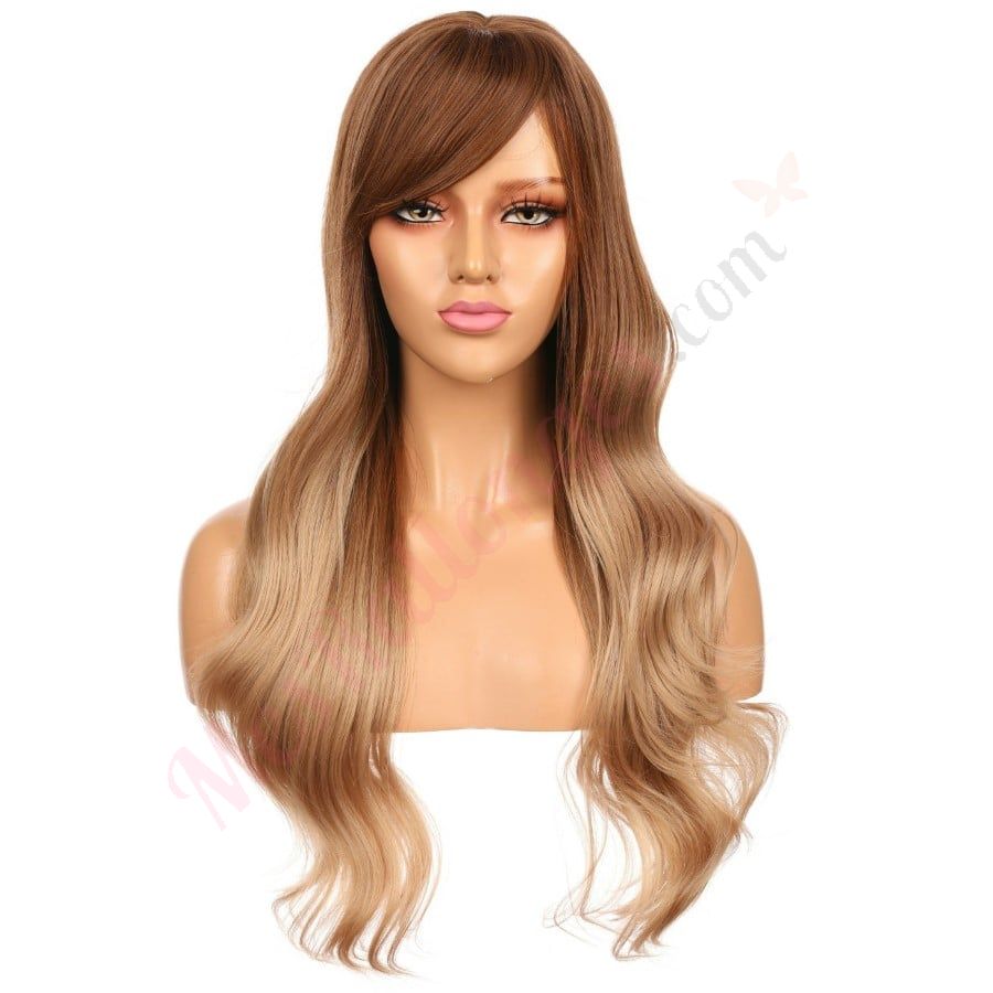 Perruque Femme Cheveux Naturels Courte Noir/rouge JINGER - 100% Humain, Bonnet Moyen, Raie Libre, Avec étiquettes