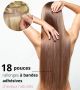 18 Pouces Bandes Adhésives Cheveux Naturels