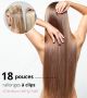 18 Pouces À Clips Cheveux Remy