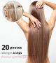 20 Pouces À Clips Cheveux Synthétiques [VENTE FINALE]