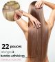 22 Pouces Bandes Adhésives Cheveux Naturels