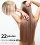 22 Pouces Micro-Billes Cheveux Remy