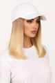 10 pouces Rallonges Cheveux Naturels Remy Blond Cendré Ombré Perruque, Casquette Blanche [VENTE FINALE]