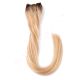 18 pouces Rallonges Sur Fil Invisible Blond Miel Balayage #4T12/613 Cheveux Naturels 85g