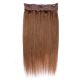 18 pouces Rallonges Sur Fil Invisible Brun Noisette #6 Cheveux Naturels Épais 130g