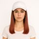 10 pouces Rallonges Cheveux Naturels Remy Auburn Foncé #33 Perruque, Casquette Blanche [VENTE FINALE]