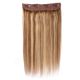 18 pouces Rallonges Sur Fil Invisible Brun Noisette Balayage #6T6/18 Cheveux Naturels Épais 130g