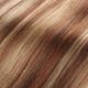 22 pouces Rallonges Fil Invisible Épais Cheveux Naturels Remy Ondulés Brun Noisette Balayage #6T6/18 140g