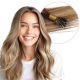 Brun Noisette Balayage #6t6/18 Nano-Rings Cheveux Naturels