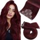 Rallonges À Clips NoBrandHair™ Bourgogne #99J Cheveux Naturels 20 pouces 120 grammes