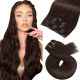 Rallonges À Clips NoBrandHair™ Brun Foncé #4 Cheveux Naturels 20 pouces 120 grammes