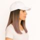 10 pouces Rallonges Cheveux Naturels Remy Pastel Ombré Perruque, Casquette Blanche [VENTE FINALE]