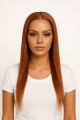 Abigail - Perruque Longue 18 Pouces Cheveux Humains Naturels Remy Hair Rousse