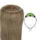 Blond Cendré #22 Volumateur (Topper) Perte De Cheveux Pour La Couronne Complète (Dimensions: 6.5 pouces x 2.25 pouces) Cheveux Remy Hair