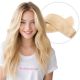 Blond Platine #613 Cousues Cheveux Naturels