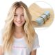 Blond Platine #613 Bandes Adhésives Cheveux Naturels