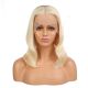 Riley - Perruque Courte 14 Pouces Cheveux Humains Naturels Remy Hair Blonde
