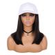 Noir / Brun #1b Perruque en Casquette - Cheveux Humains Naturels [VENTE FINALE]