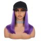 Mauve Perruque en Casquette - Cheveux Humains Naturels [VENTE FINALE]