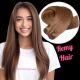 Brun Noisette #6 Cousues Cheveux Remy