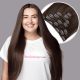Brun #4 À Clips Cheveux Synthétiques [VENTE FINALE]