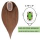 Brun #4 Volumateur (Topper) Perte De Cheveux Sur La Séparation De Cheveux (Dimensions: 2.75 pouces x 5 pouces) Cheveux Remy Hair