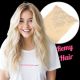 Blond Platine #613 À Clips Cheveux Remy