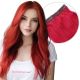 Rouge Bandes Volumatrices À Clips - Cheveux Humains Naturels