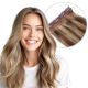 Blond Miel Balayage #6t6/18 Bandes Volumatrices À Clips - Cheveux Humains Naturels