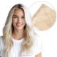 Blond Platinum Bandes Volumatrices À Clips - Cheveux Humains Naturels