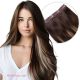 Brun Foncé Balayage Bandes Volumatrices À Clips - Cheveux Humains Naturels