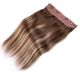 14 pouces Rallonges Sur Fil Invisible Brun Foncé & Blond Balayage Cheveux Naturels Épais 110g