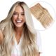 Blond Foncé Balayage Fil Invisible Cheveux Naturels