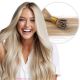 Blond Foncé Balayage Nano-Rings Cheveux Naturels