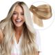 Blond Foncé Balayage Cousues Cheveux Naturels