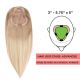 Blond Foncé Balayage Volumateur (Topper) Perte De Cheveux Sur La Séparation De Cheveux Large Couverture (Dimensions: 3 pouces - 5.75 pouces x 5 pouces) Cheveux Remy Hair