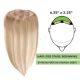 Blond Foncé Balayage Volumateur (Topper) Perte De Cheveux Pour La Couronne Complète (Dimensions: 6.5 pouces x 2.25 pouces) Cheveux Remy Hair