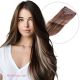 Brun Foncé & Balayage Blond À Clips Cheveux Naturels