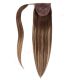 Brun Foncé & Balayage Blond Ponytail Cheveux Naturels