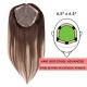 Brun Foncé & Blond Balayage Volumateur (Topper) Perte De Cheveux Couverture Complète  (Dimensions: 6.5 pouces x 6.5 pouces) Cheveux Remy Hair