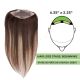Balayage Ombré Volumateur (Topper) Perte De Cheveux Pour La Couronne Complète (Dimensions: 6.5 pouces x 2.25 pouces) Cheveux Remy Hair