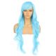 DM1611040-v4 Bleu Éléctrique Perruque Extra Longue Cheveux Synthétiques avec Toupet [VENTE FINALE]