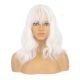 DM1707381-v4 Blanc Perruque Courte Cheveux Synthétiques avec Toupet  [VENTE FINALE]