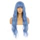 DM1810941-v4 Blue Perruque Longue Cheveux Synthétiques avec Toupet  [VENTE FINALE]