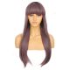 DM2031205-v4 Brun Mauve Perruque Longue Cheveux Synthétiques avec Toupet  [VENTE FINALE]