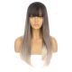 DM2031258-v4 Ombré Blond Cendré Perruque Longue Cheveux Synthétiques avec Toupet  [VENTE FINALE]