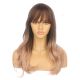 DM2031311-v4 Ombré Brun Pâle Perruque Longue Cheveux Synthétiques avec Toupet  [VENTE FINALE]